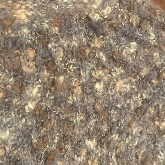 Susan Bristol Boucle Collared cropped textured Sweater cardigan Blazer size L - Picture 5 of 8